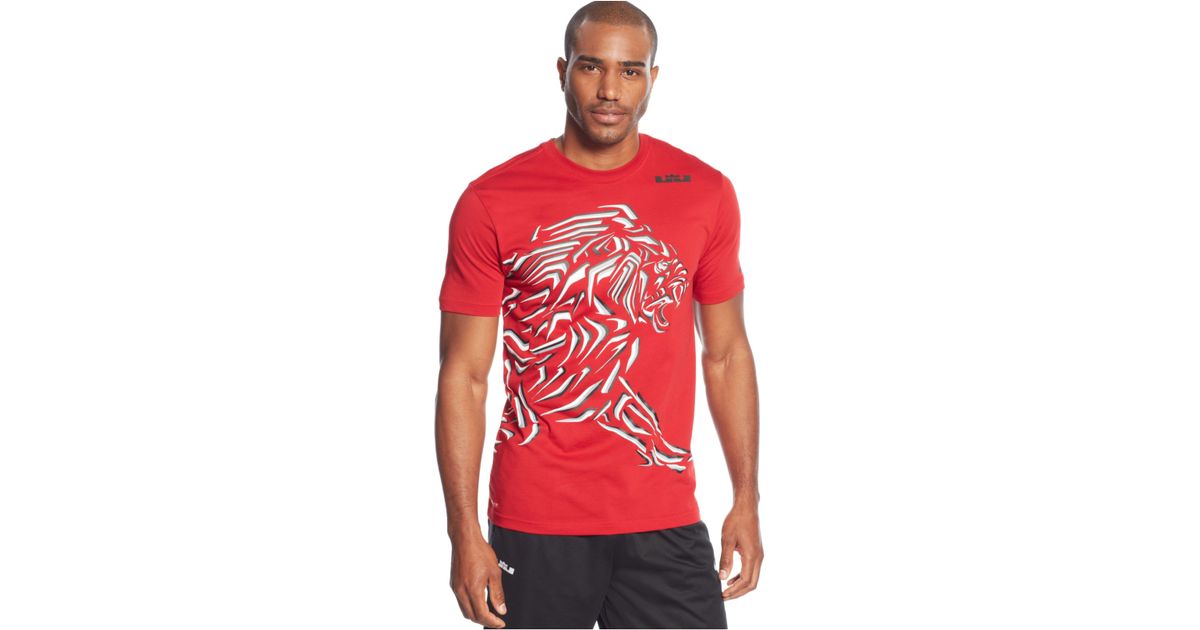 Nike Lebron Lion T-Shirt in Red for Men | Lyst