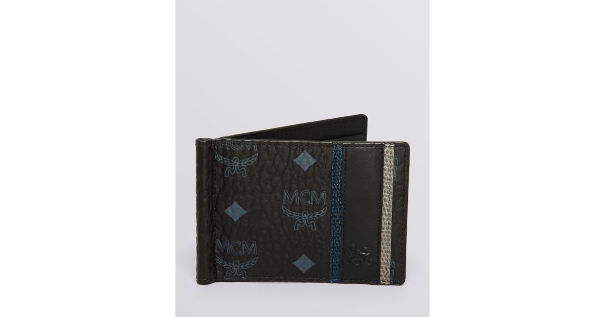 mcm long wallet black