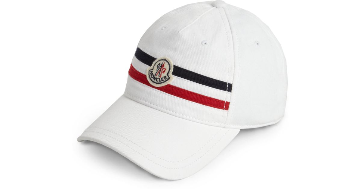 striped baseball cap
