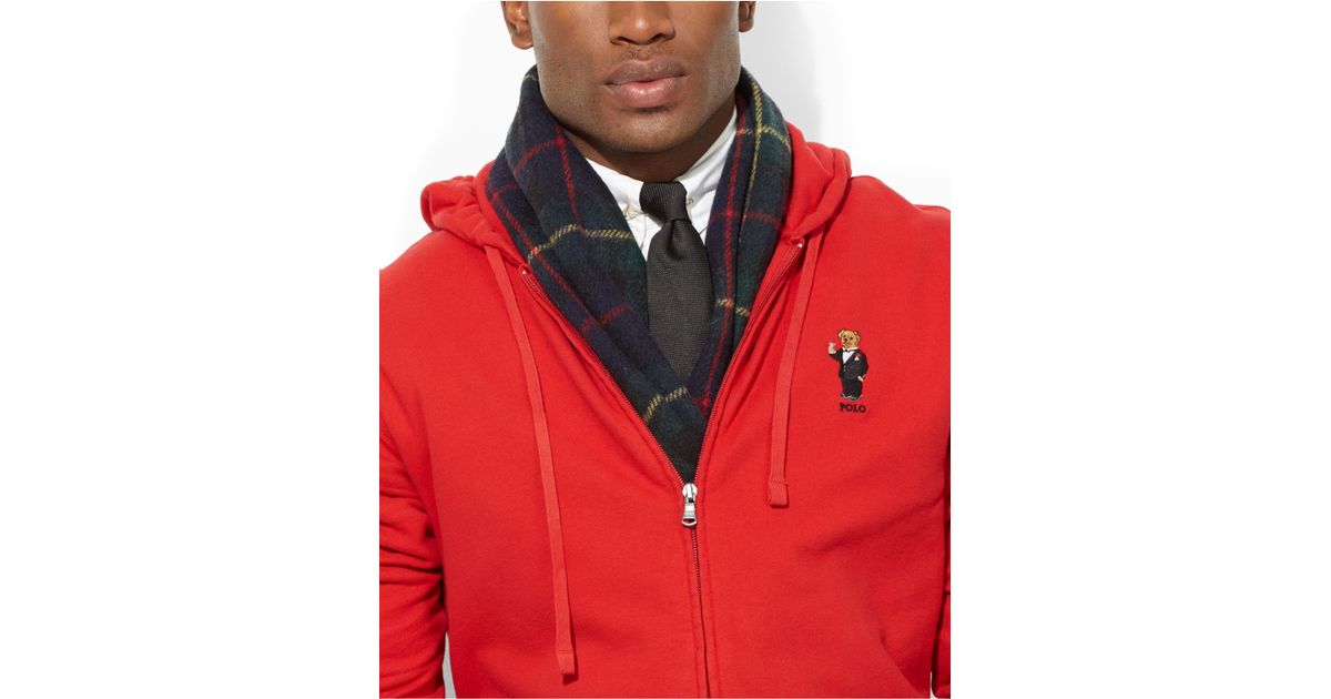 Polo Ralph Lauren Bear Full-Zip Fleece Hoodie - Tuxedo Polo Bear in Red for  Men - Lyst