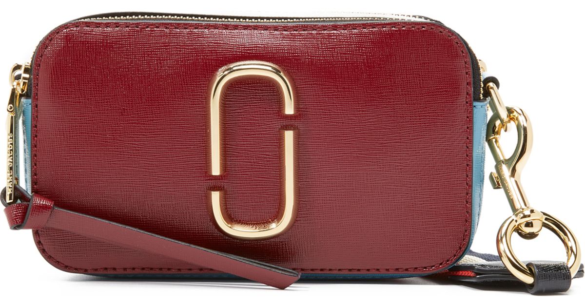 Lyst Marc Jacobs Snapshot Colorblock Camera Bag In Red