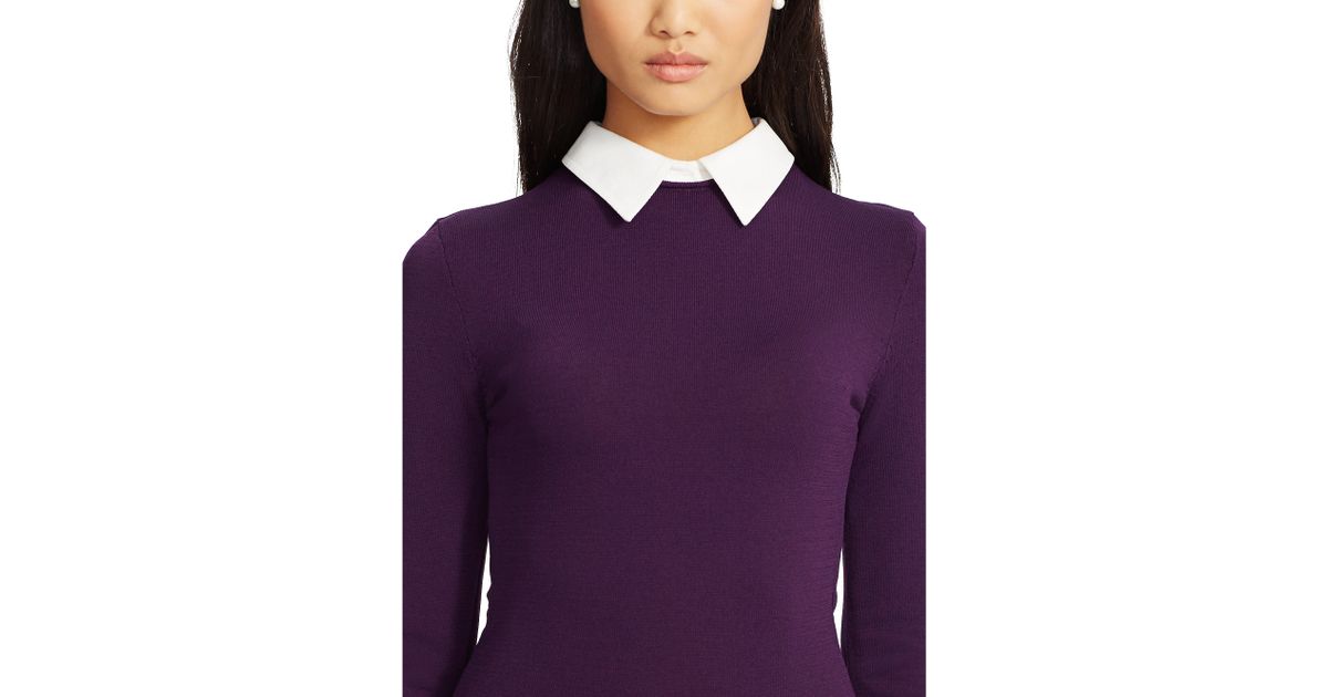 purple collar dress