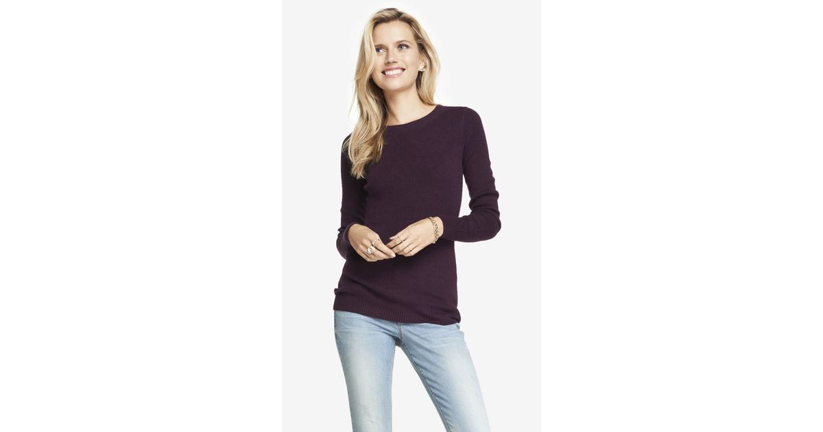 express fitted crew neck sweater