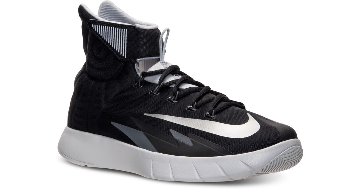 Nike Mens Zoom Hyperrev Basketball Sneakers From Finish Line in Black