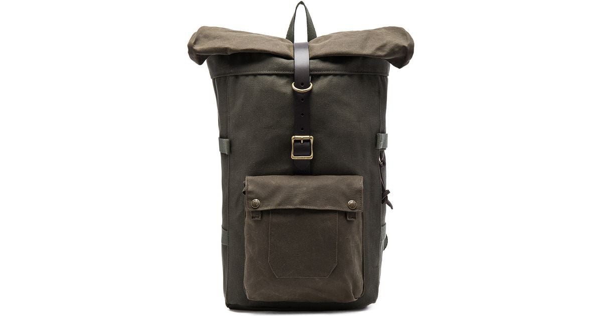 Filson Cotton Roll-top Backpack in Green - Lyst