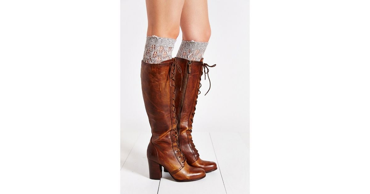 frye tall lace up boots