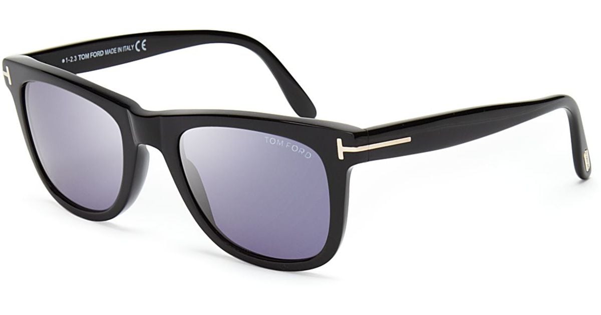 Tom ford Leo Wayfarer Sunglasses, 52mm in Black for Men Lyst