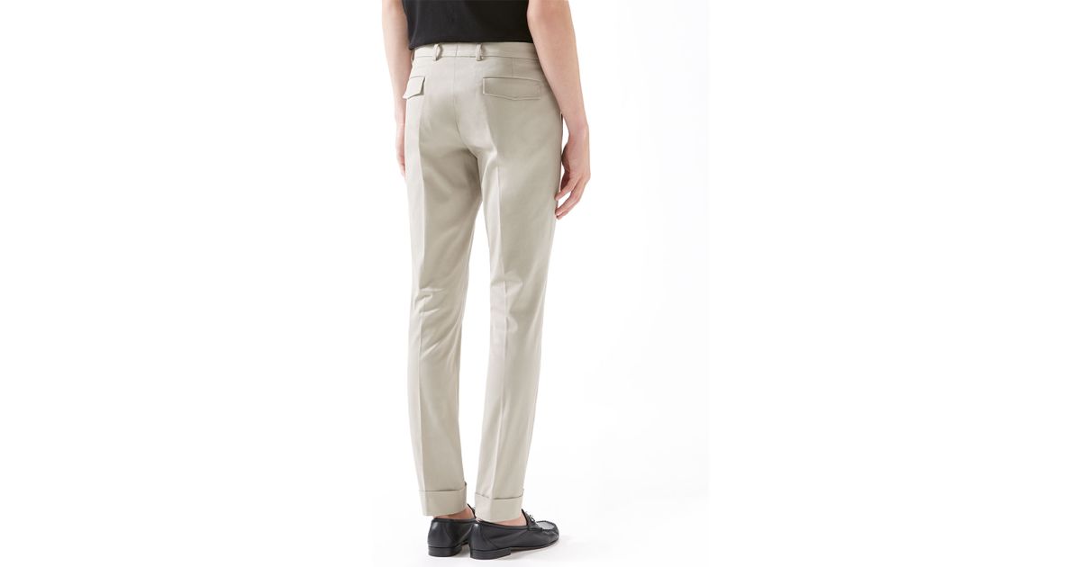 hvordan halstørklæde tryk Gucci Gabardine Stretch Pants Online Sale, UP TO 52% OFF