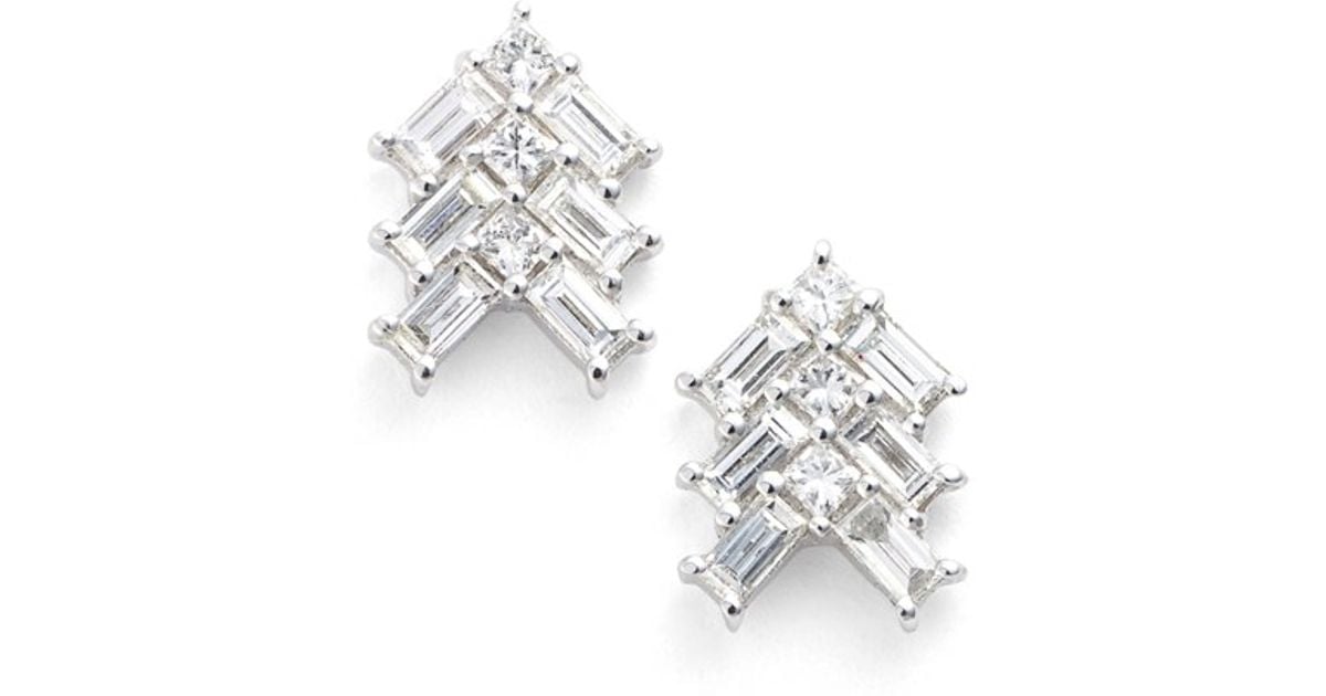 Lyst Bony Levy Diamond Baguette Earrings Nordstrom Exclusive In Lyst Bony Levy Diamond Baguette Earrings Nordstrom Exclusive In Metallic