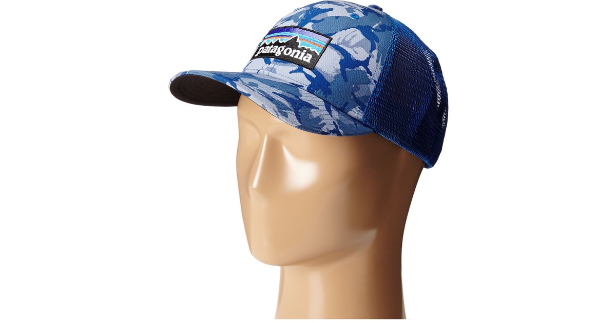 blue camo patagonia hat