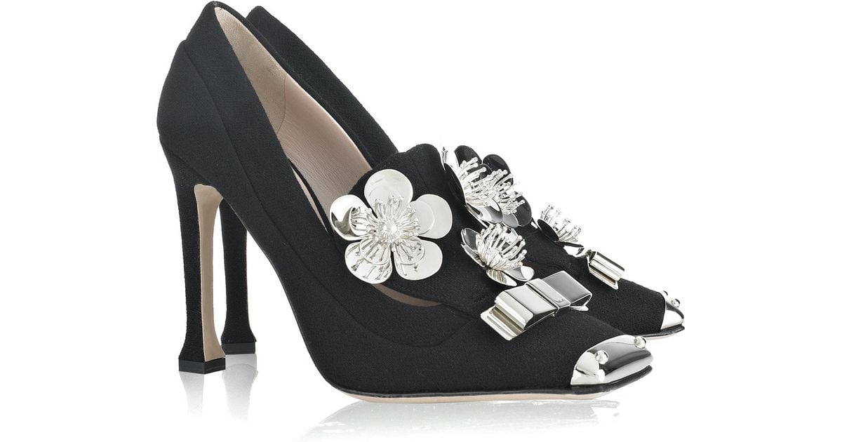 miu miu embellished pumps