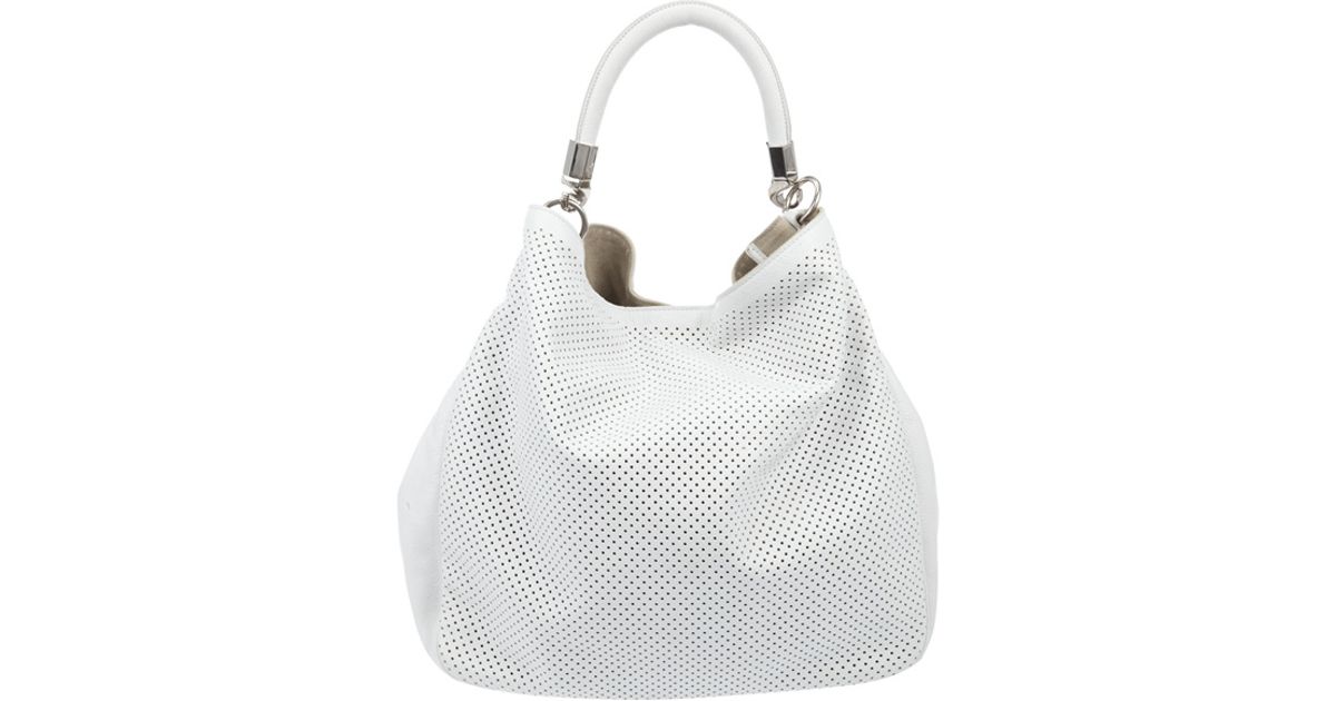 Saint laurent Roady Hobo Bag in White | Lyst
