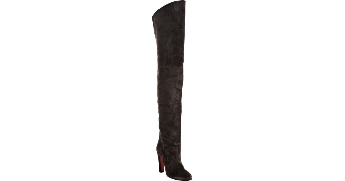 christian louboutin grey felt  