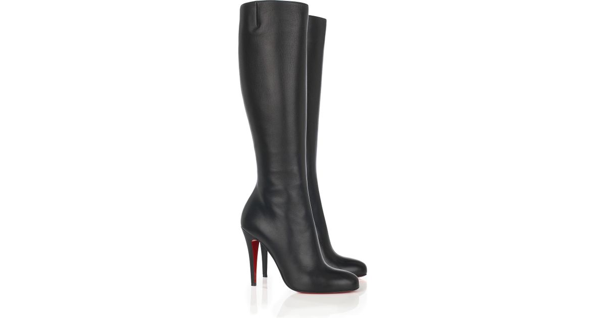 Christian Louboutin Babel 100 Leather Boots in Black - Lyst