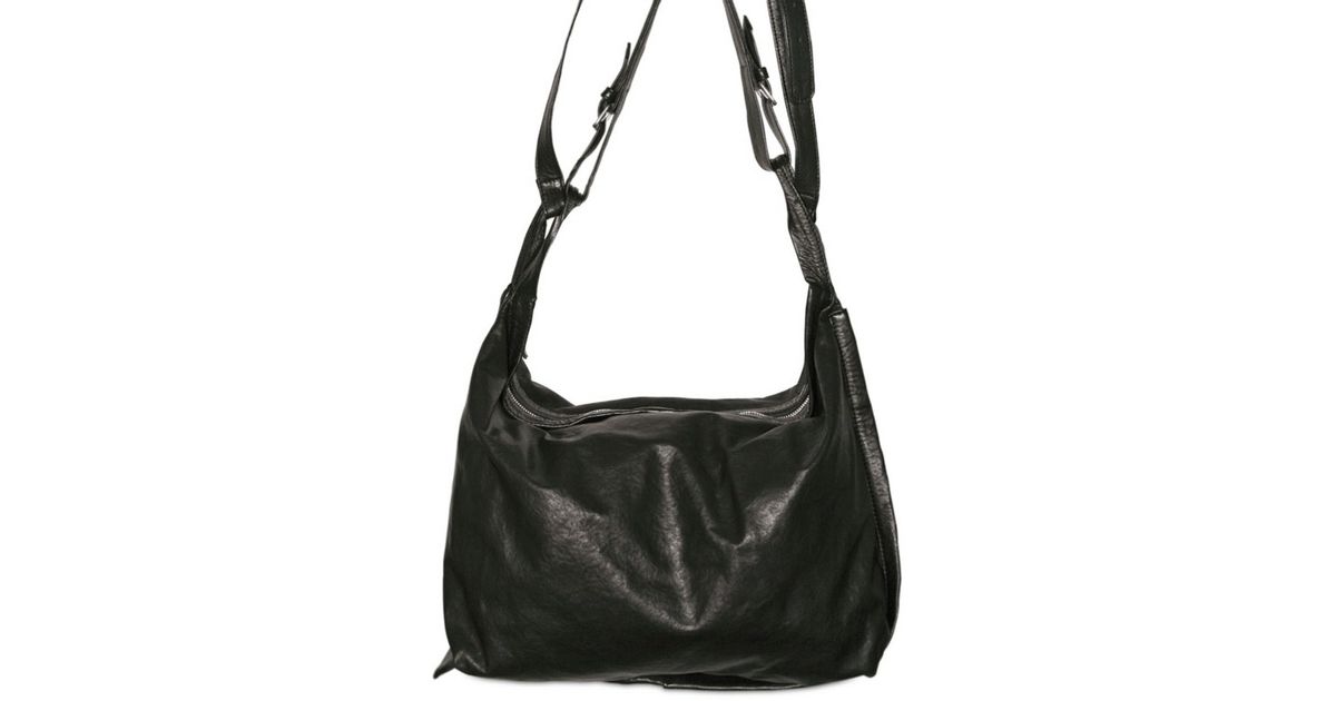 Ann Demeulemeester Leather Shoulder Bag in Black - Lyst