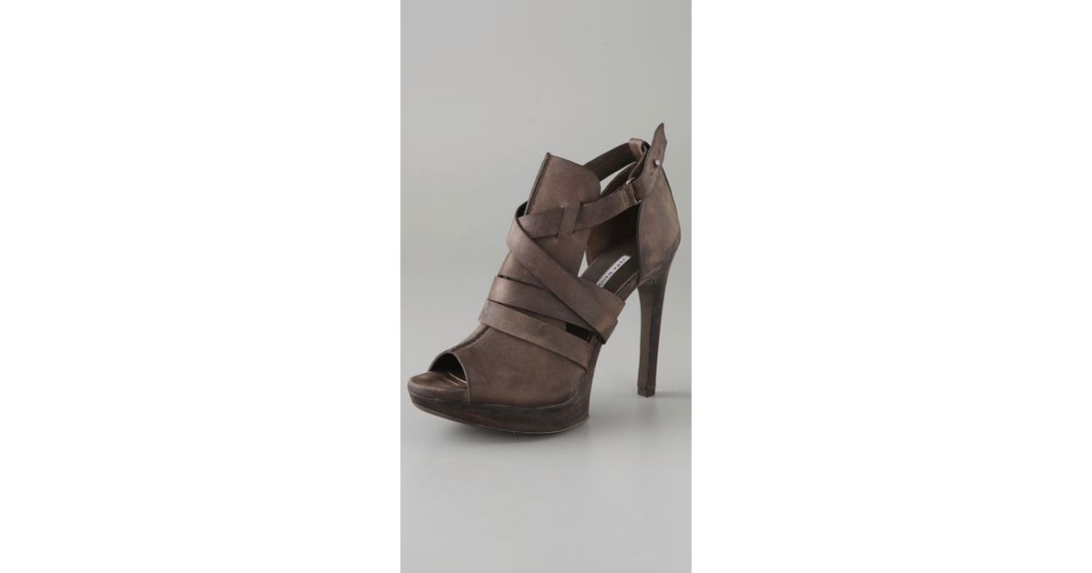 vera wang peep toe booties