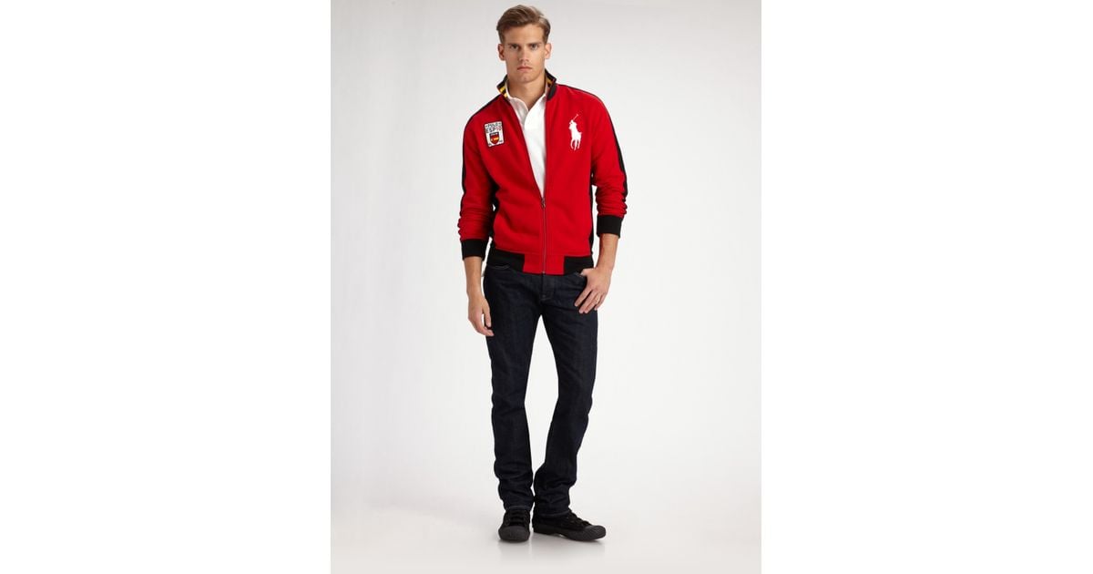 Polo Ralph Lauren Big Pony Track Jacket/spain in Red for Men | Lyst
