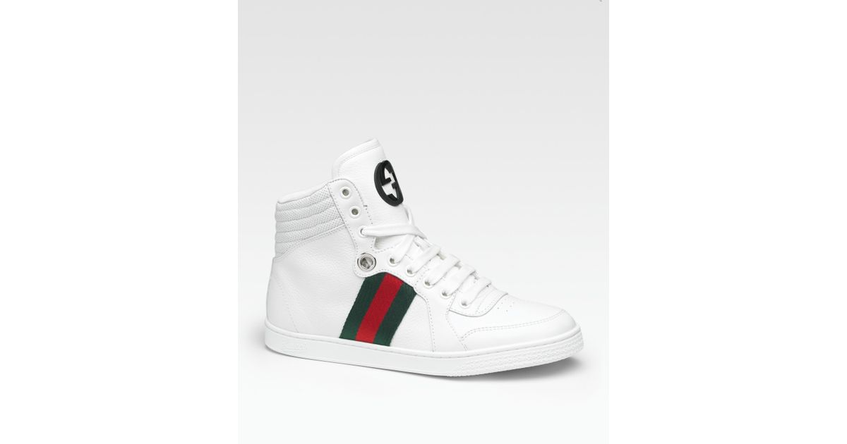 Gucci Coda Leather Lace-up Sneakers in 