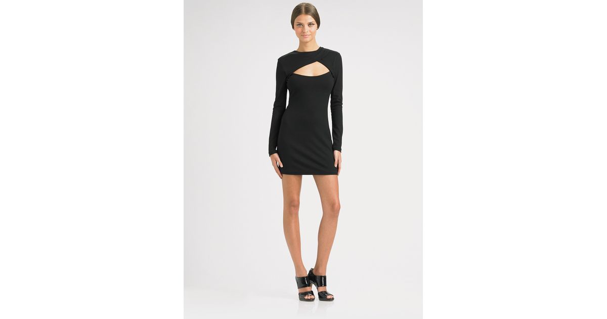 black dress with keyhole front