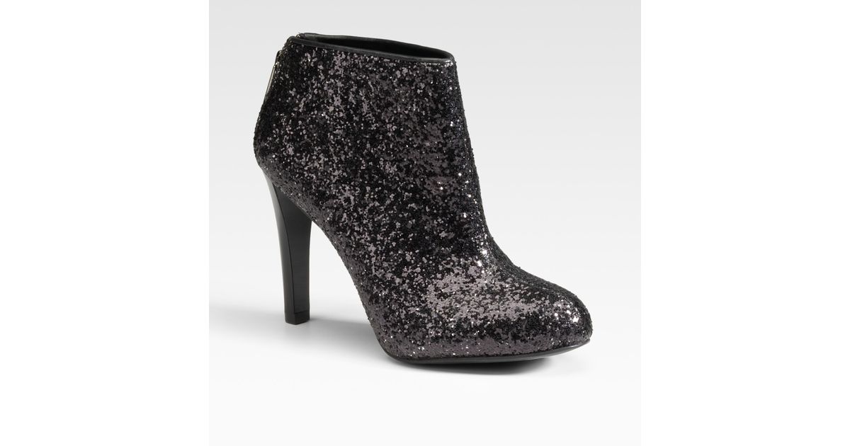 sparkly flat ankle boots