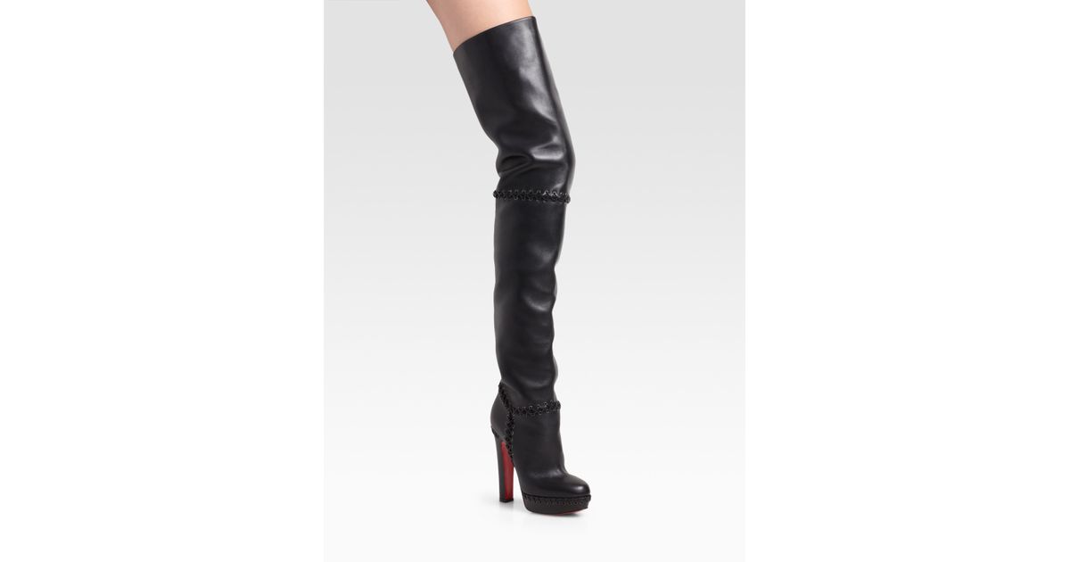 christian louboutin boots thigh high