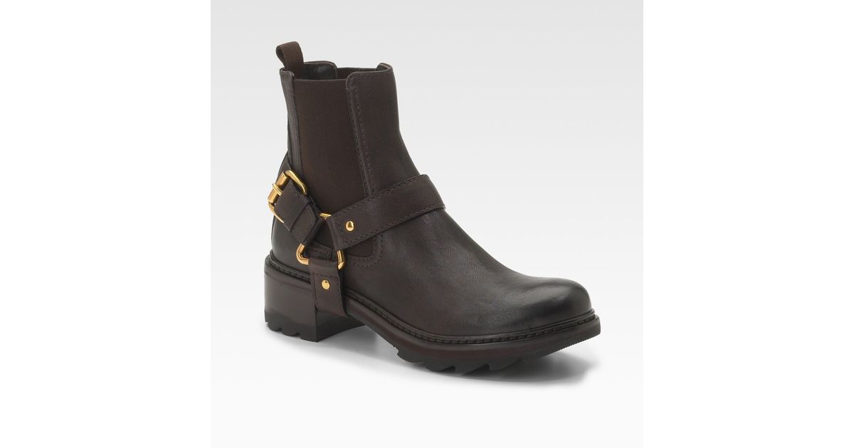 prada lug sole canvas boots