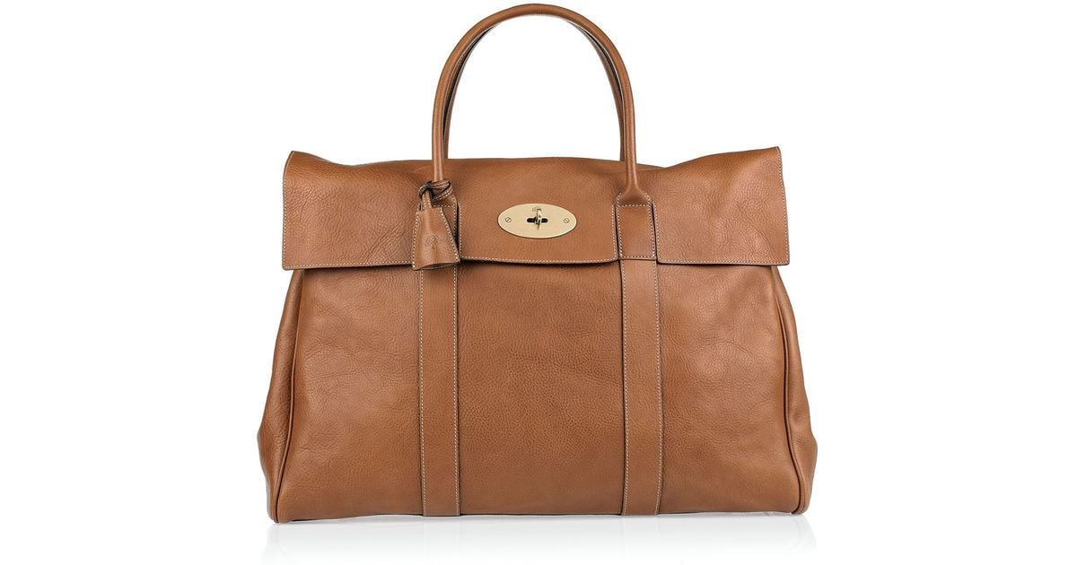 Mulberry Piccadilly Leather Weekend Bag in Brown Lyst