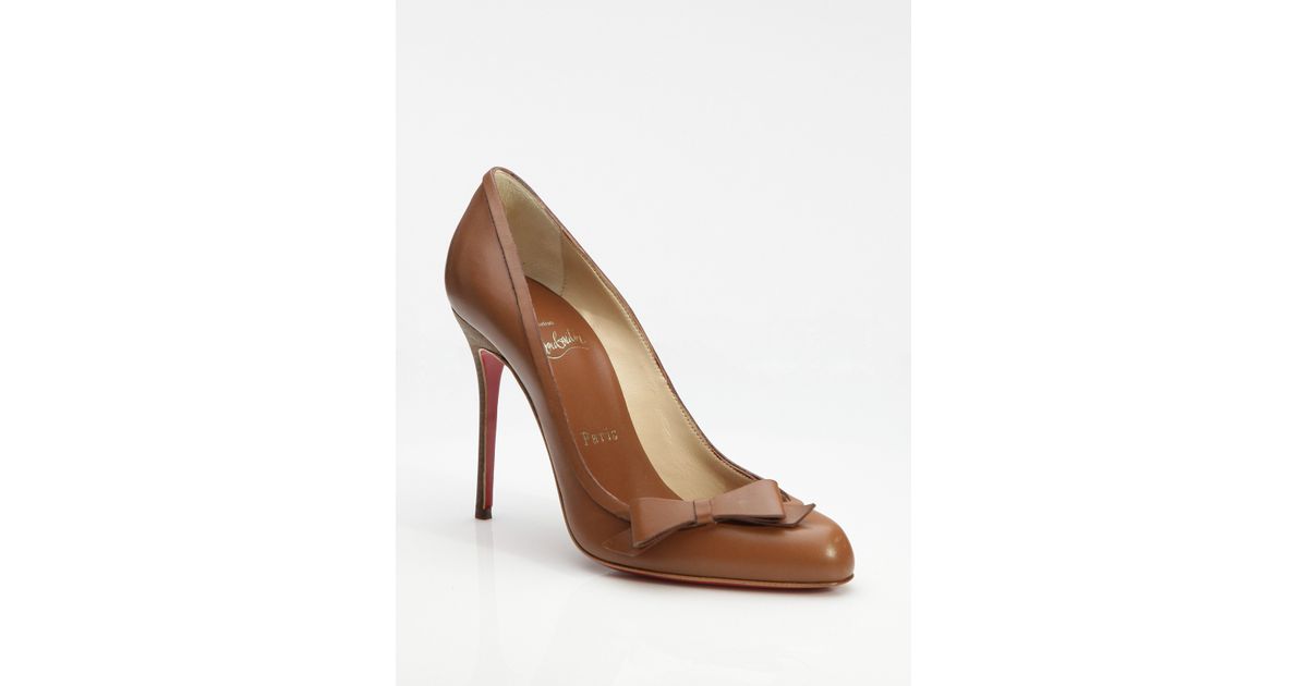 Christian Louboutin Beauty Bow Pumps in Cognac (Brown) Lyst