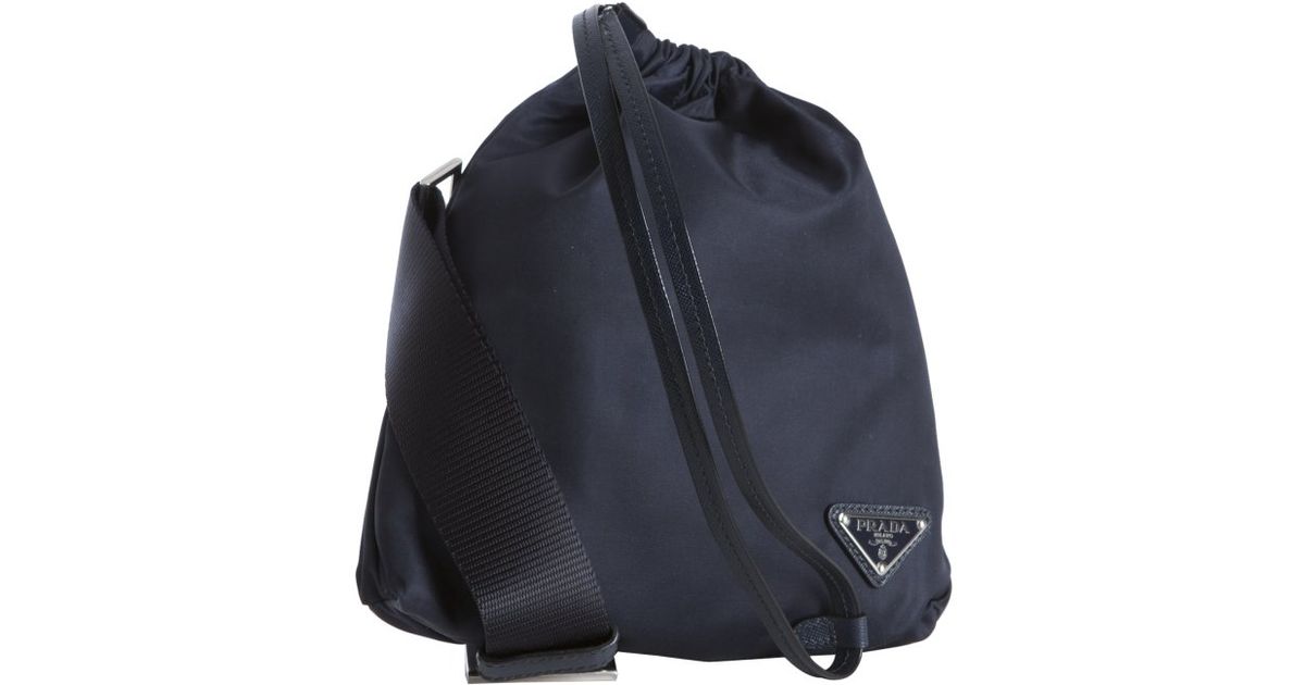 Prada Navy Nylon Convertible Waist Pack in Blue for Men (navy) | Lyst  
