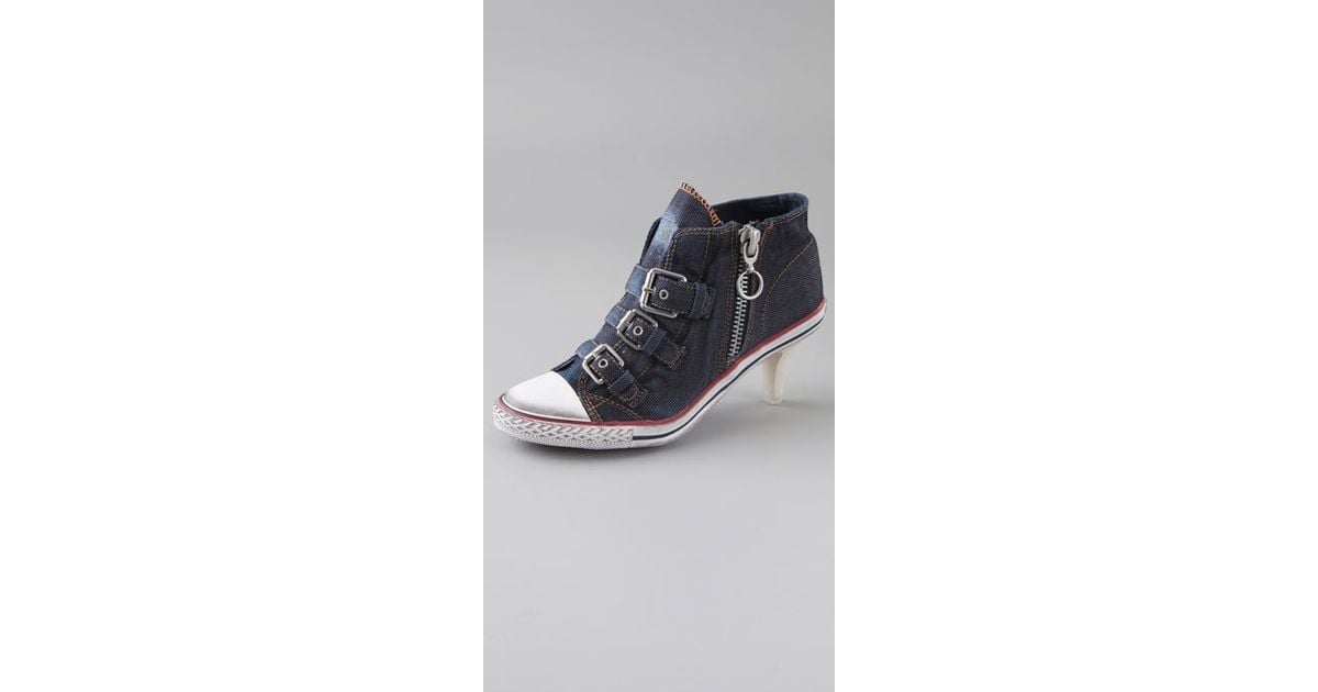 Ash Flirt Kitten Heel Sneakers in Blue Lyst Canada