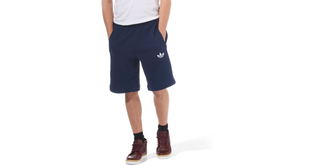 adidas navy fleece shorts