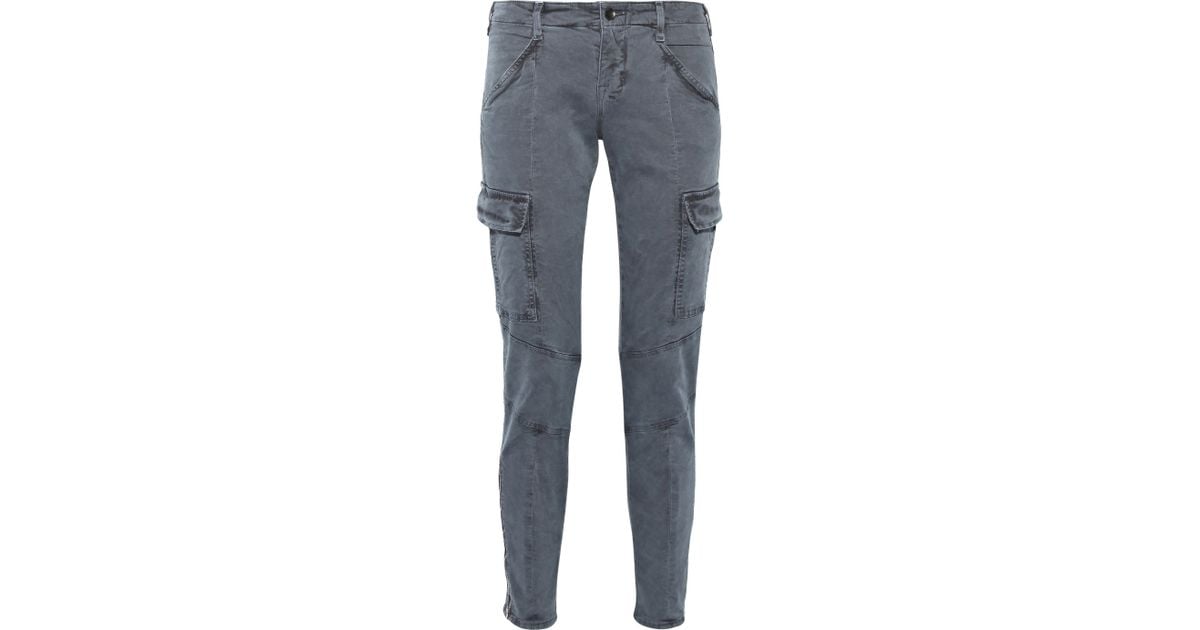blue skinny cargo pants