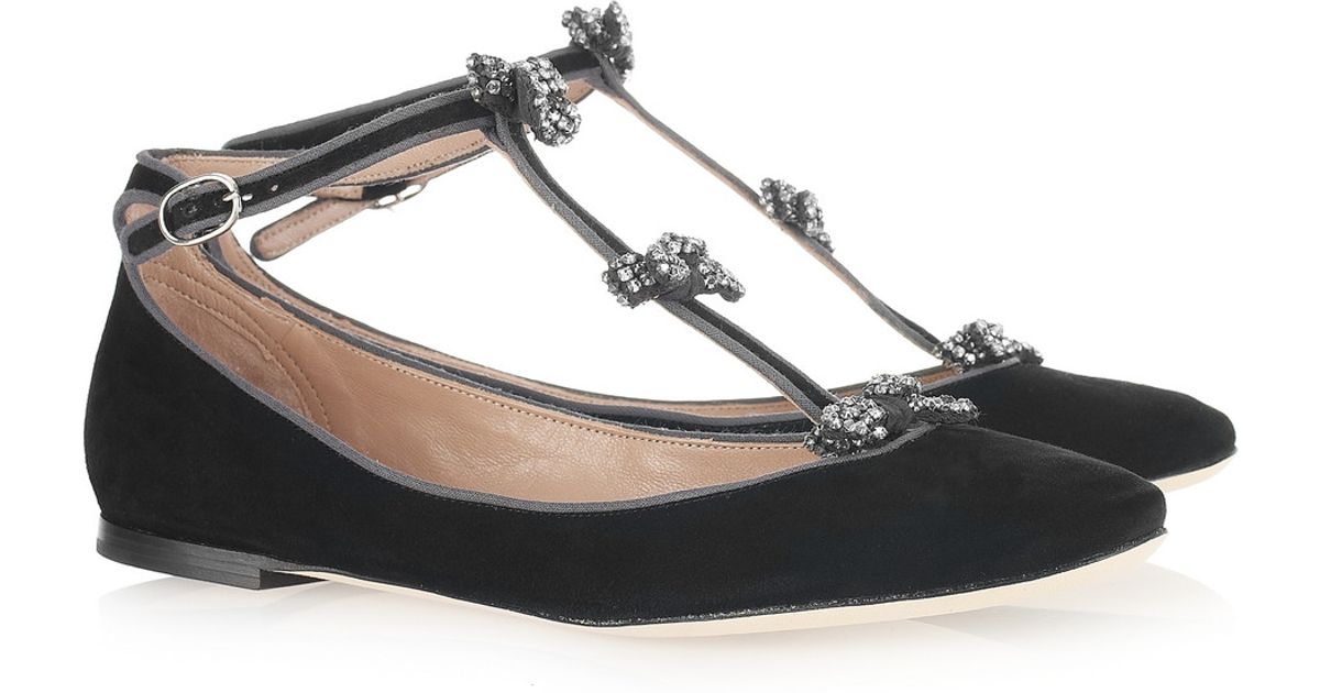 t bar ballerina flats