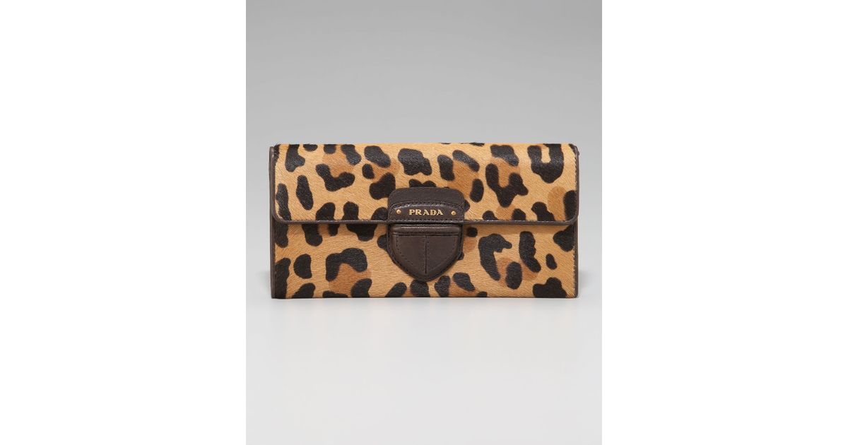 Lyst Prada Leopard Print Wallet