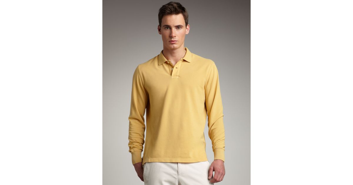 brunello cucinelli long sleeve polo