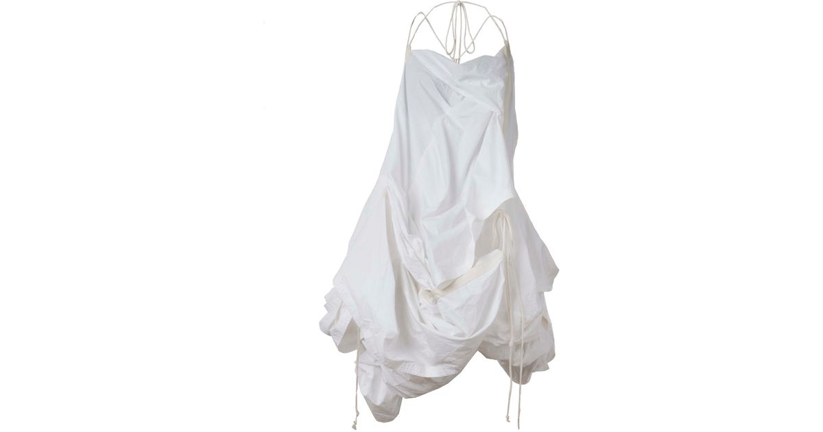 AllSaints Parachute Short Dress in White - Lyst