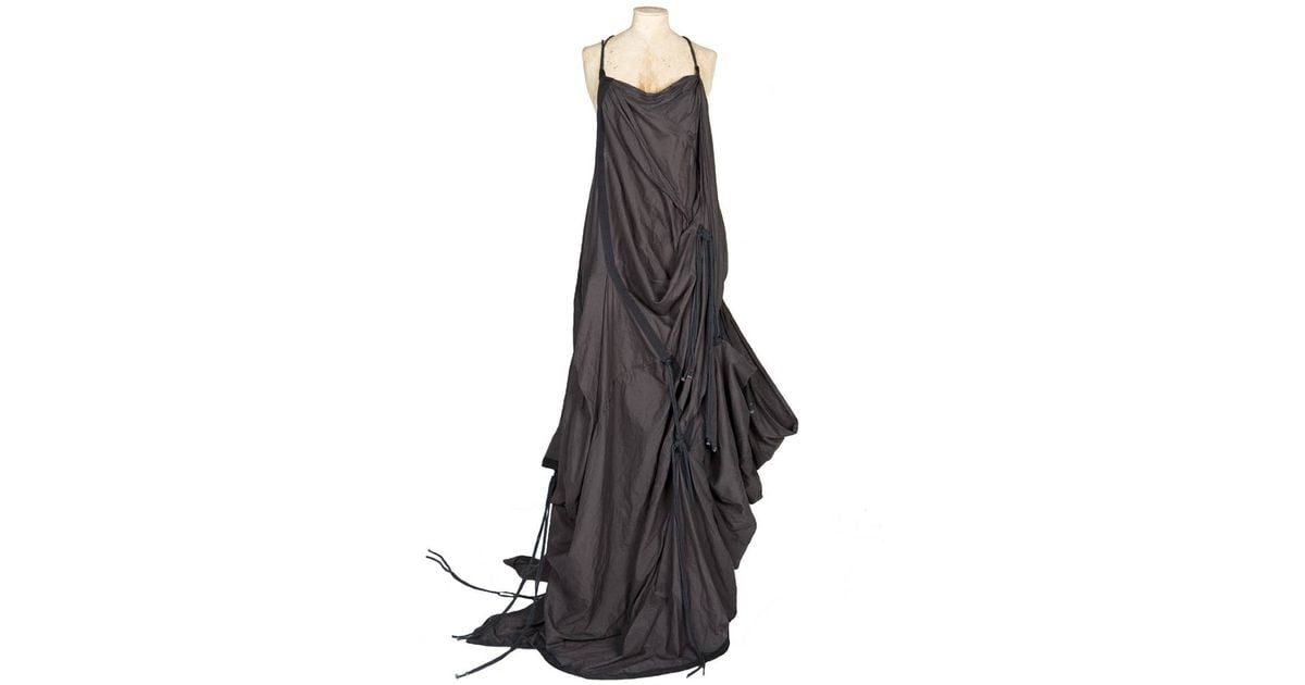 AllSaints Parachute Long Dress in Black | Lyst