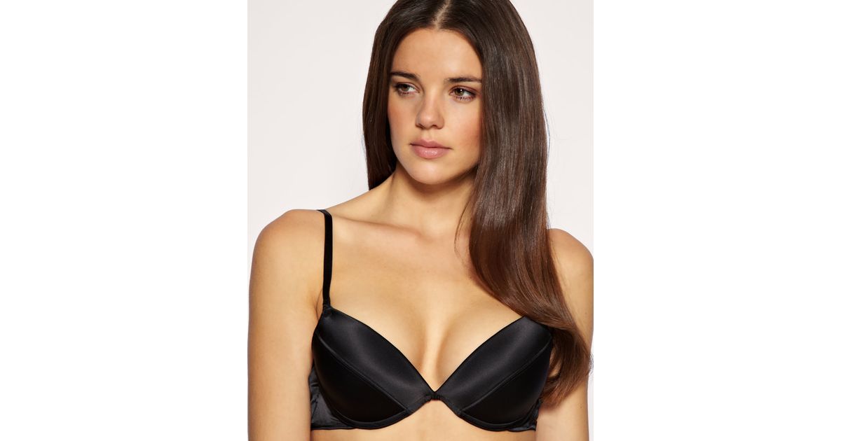 Ultimo Miracle A D Diamante Back Bra With Removable Gel Pads in Black