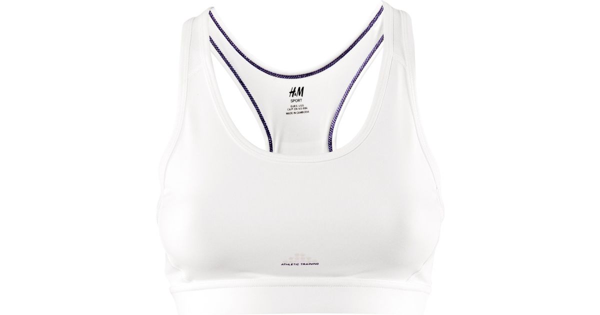 H&M Sports Bra in White Lyst