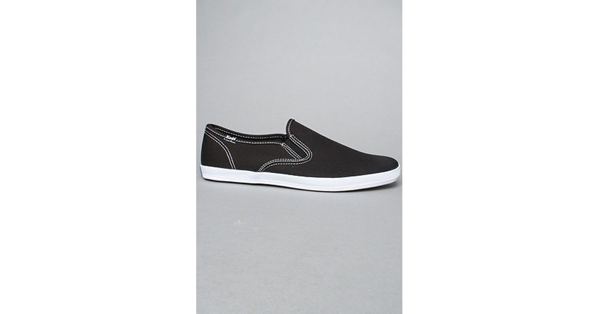 keds champion slip on black