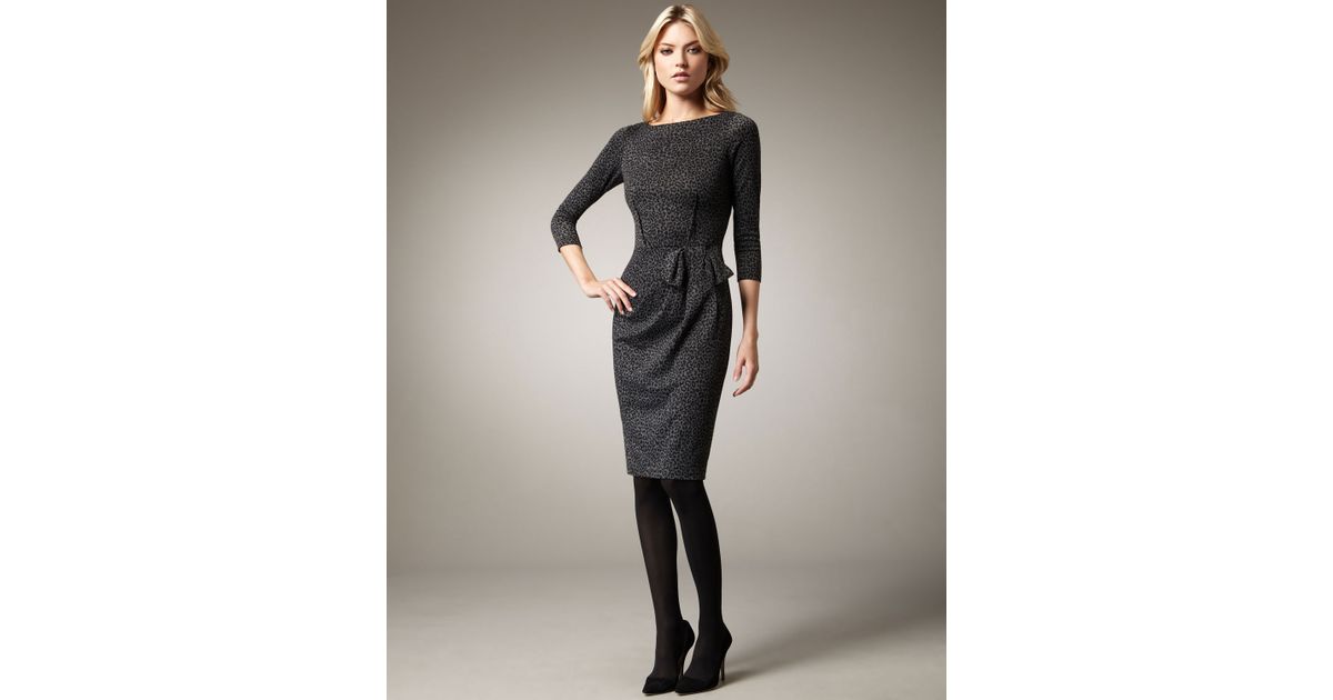 animal print sheath dress