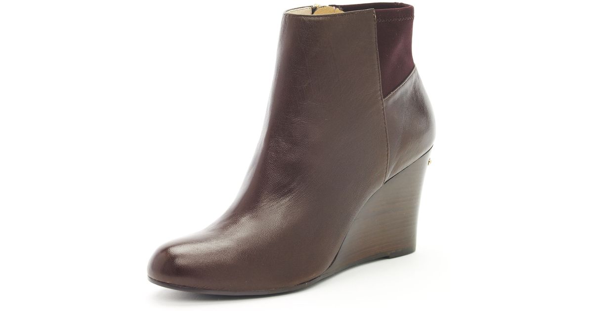 michael kors bromley wedge boots