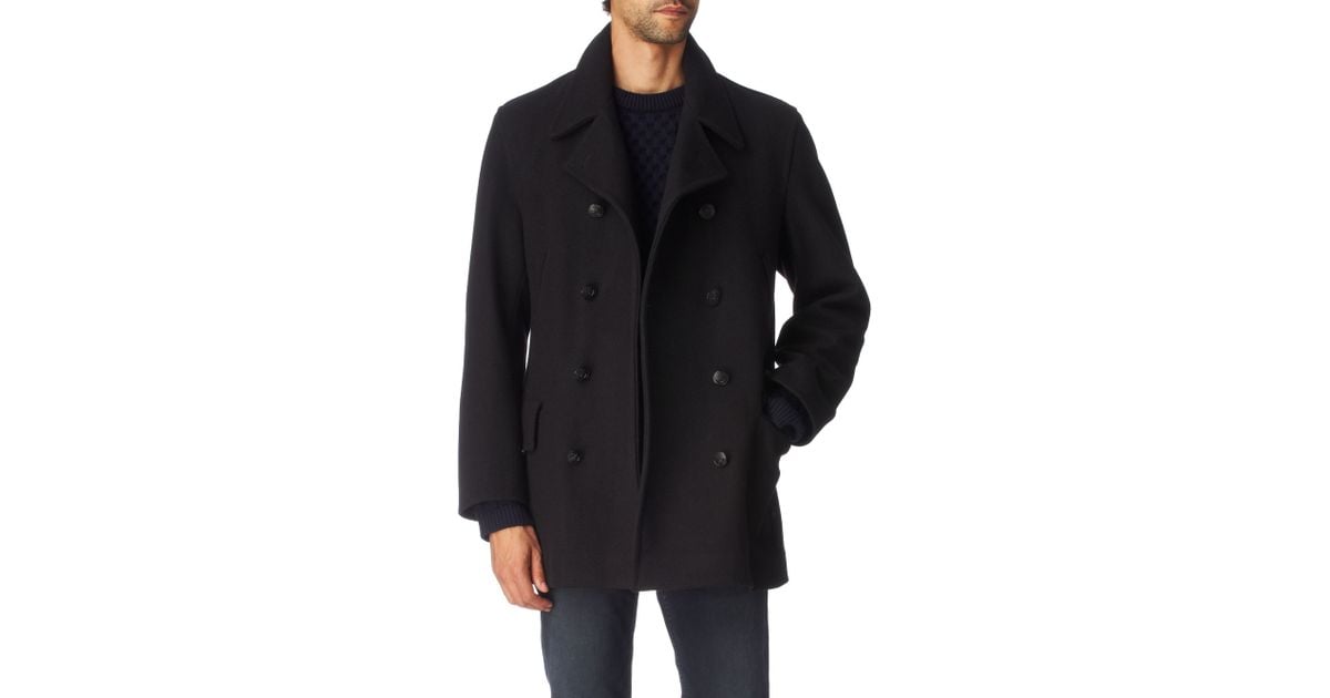 Gloverall Traditional British Naval Reefer Coat in Blue for Men Lyst UK