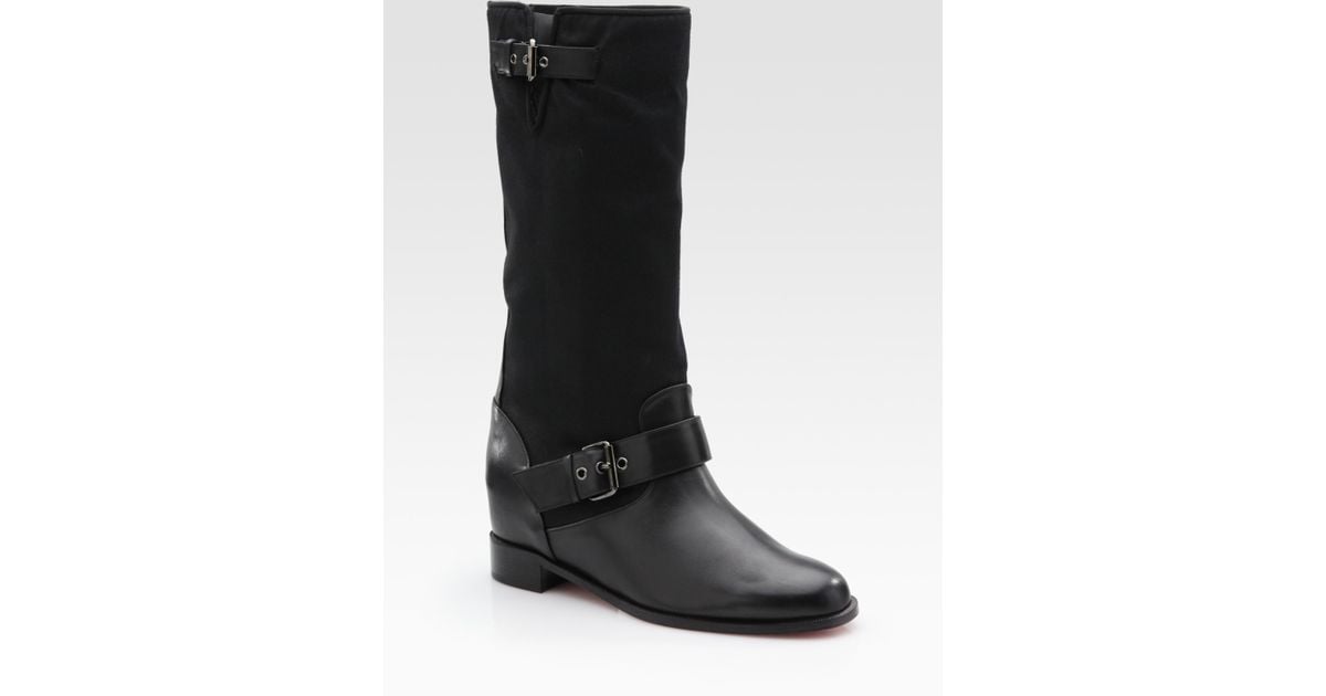 louboutin moto boots