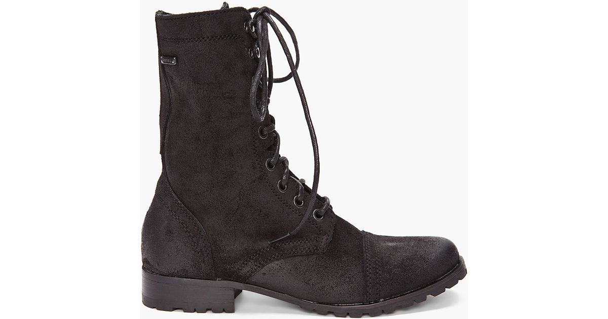 diesel black boots