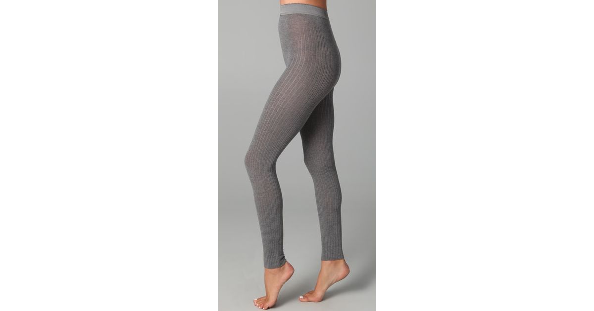 gray footless tights