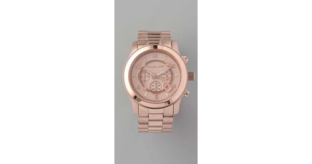 Michael Kors Oversized Rose Gold Watch 