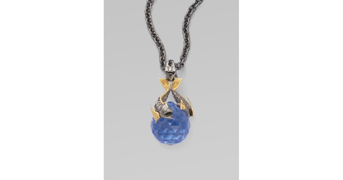 Stephen Webster Pisces Astro Pendant Necklace In Blue Lyst - Stephen Webster Pendant Necklace Stephen Webster Pisces Astro Pendant Necklace In Blue Lyst - Stephen Webster Pendant Necklace