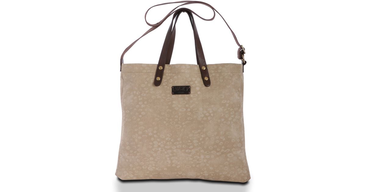 Lucky Brand Silverlake Canvas Convertible Tote Bag in Natural Lyst