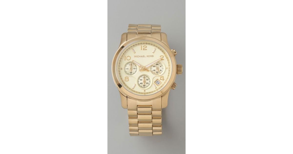 Michael Kors Jet Set Sport Watch in Gold (Metallic) Lyst